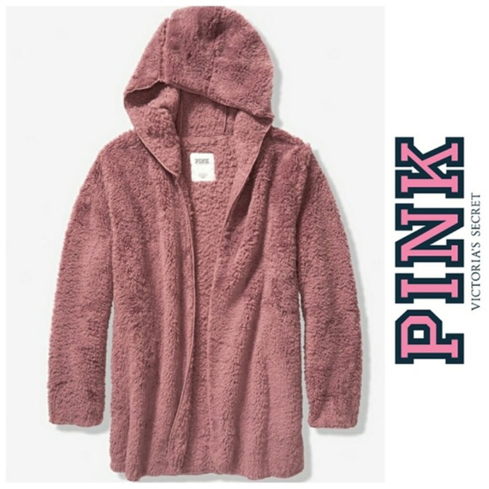 Pink Sherpa Cardigan